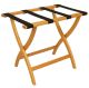 Deluxe Solid Oak Luggage Rack - Convex Legs