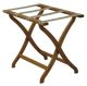 Deluxe Solid Oak Luggage Rack - Concave Legs