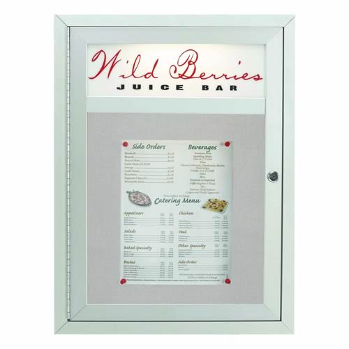 Indoor/Outdoor Main Street Style Enclosed Bulletin Board